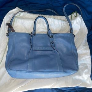 Longchamp Leather Bag Steel Blue